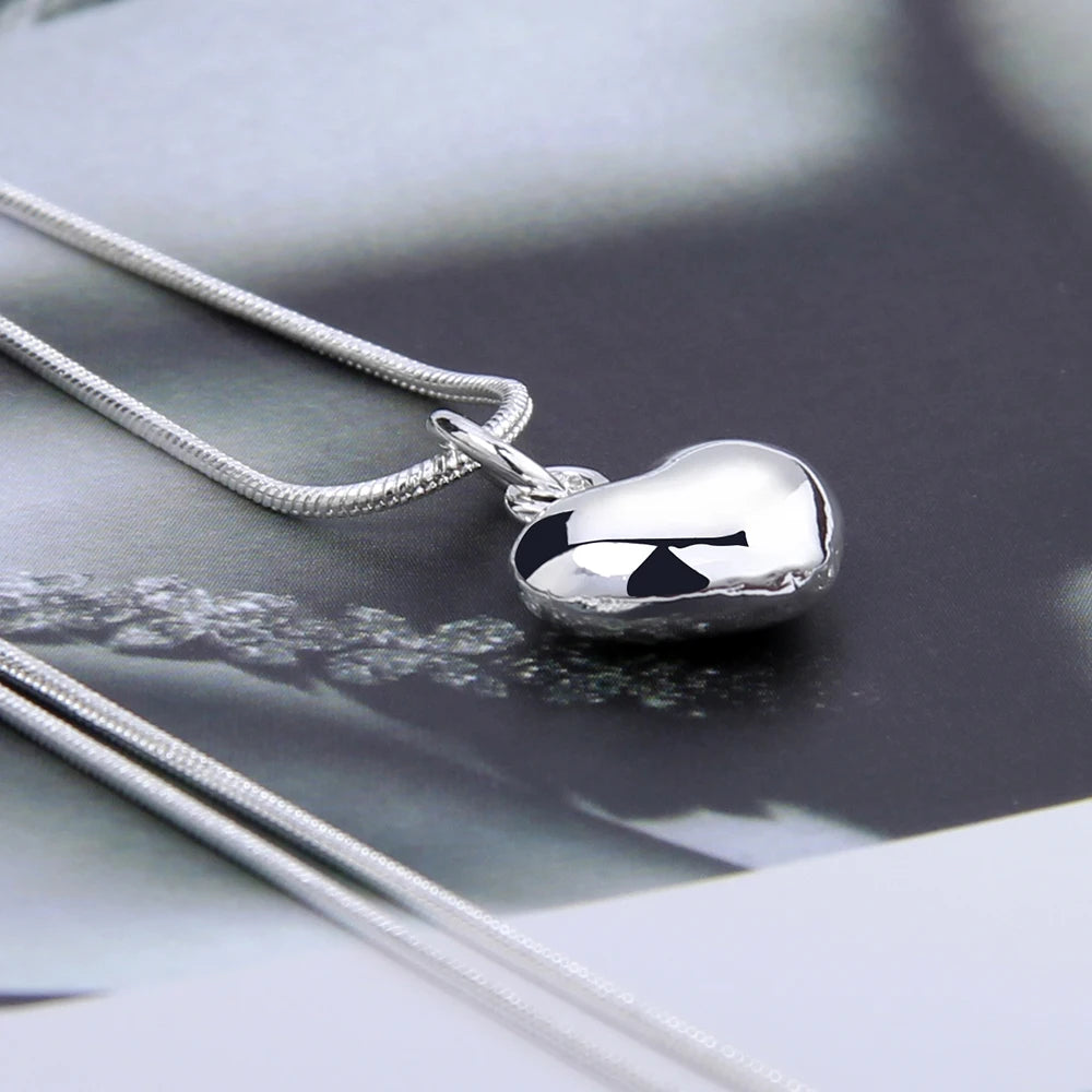 Timeless 925 Sterling Silver Solid Small Heart Pendant Necklace